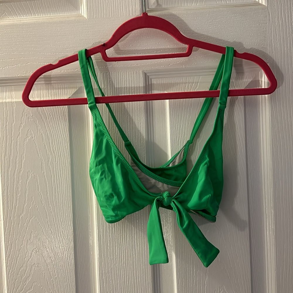 Solid & Striped Tie Front Bathing Suit Top - image 2